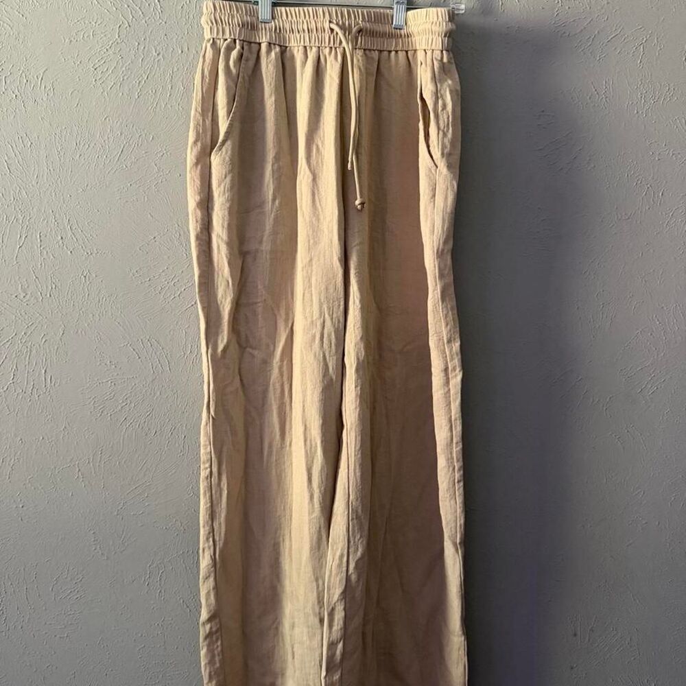 Halara tan linen pants